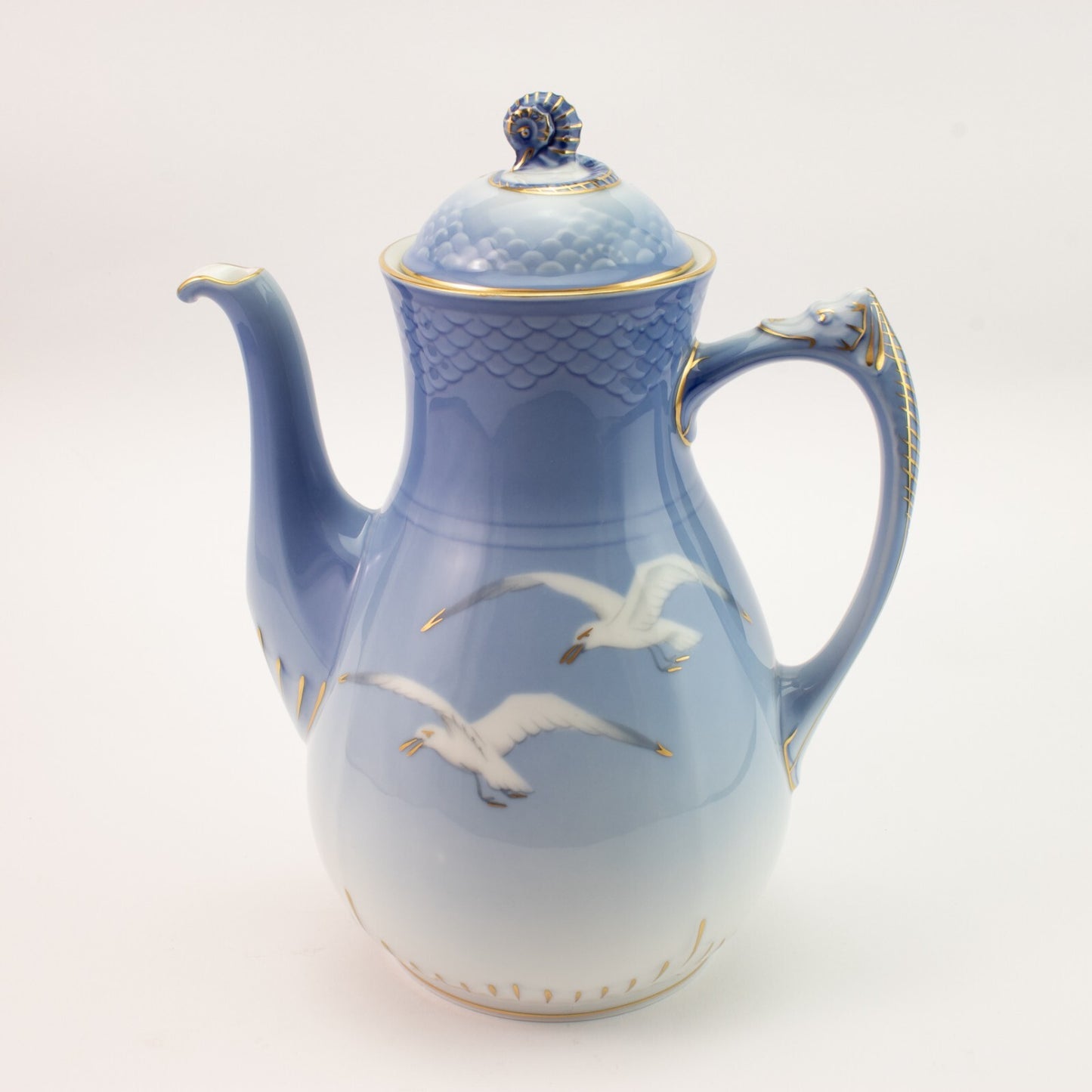 CAFFETTIERA PORCELLANA ORO ZECCHINO GABBIANI ROYAL COPENHAGEN BING&GRONDAHL 91A