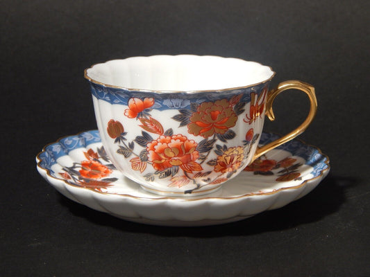 VINTAGE TAZZA DA TE' PORCELLANA GIAPPONESE NARUMI BONE CHINA DECORO IMARI