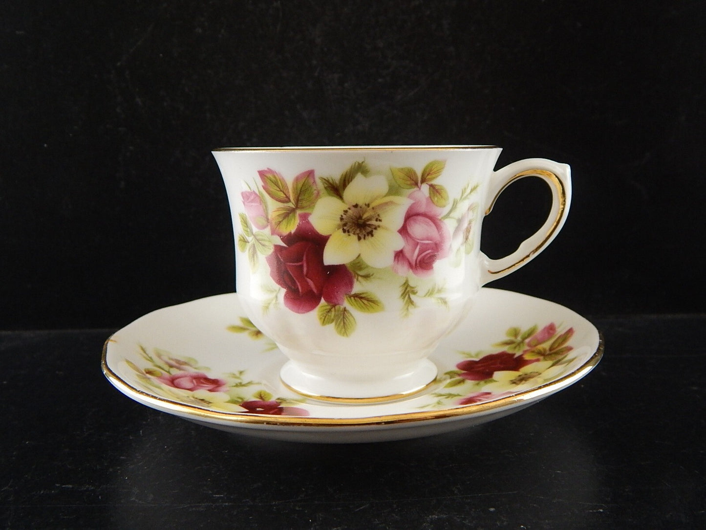 PREZIOSA PORCELLANA INGLESE RIDGWAY QUEEN ANNE TAZZA VINTAGE BONE CHINA A294