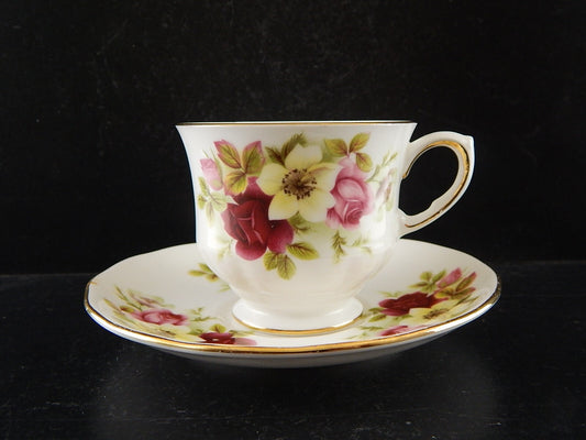 PREZIOSA PORCELLANA INGLESE RIDGWAY QUEEN ANNE TAZZA VINTAGE BONE CHINA A294