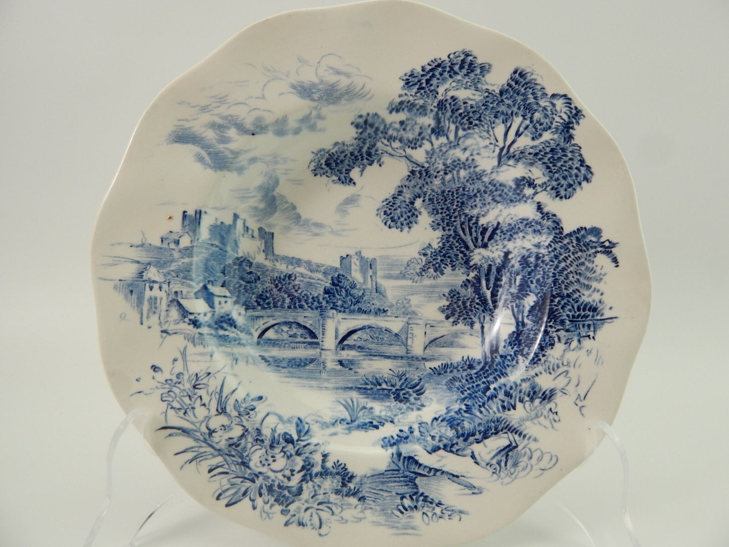 WEDGWOOD&CO VINTAGE PIATTO FONDO SEMI-PORCELLANA META' 900 COUNTRYSIDE
