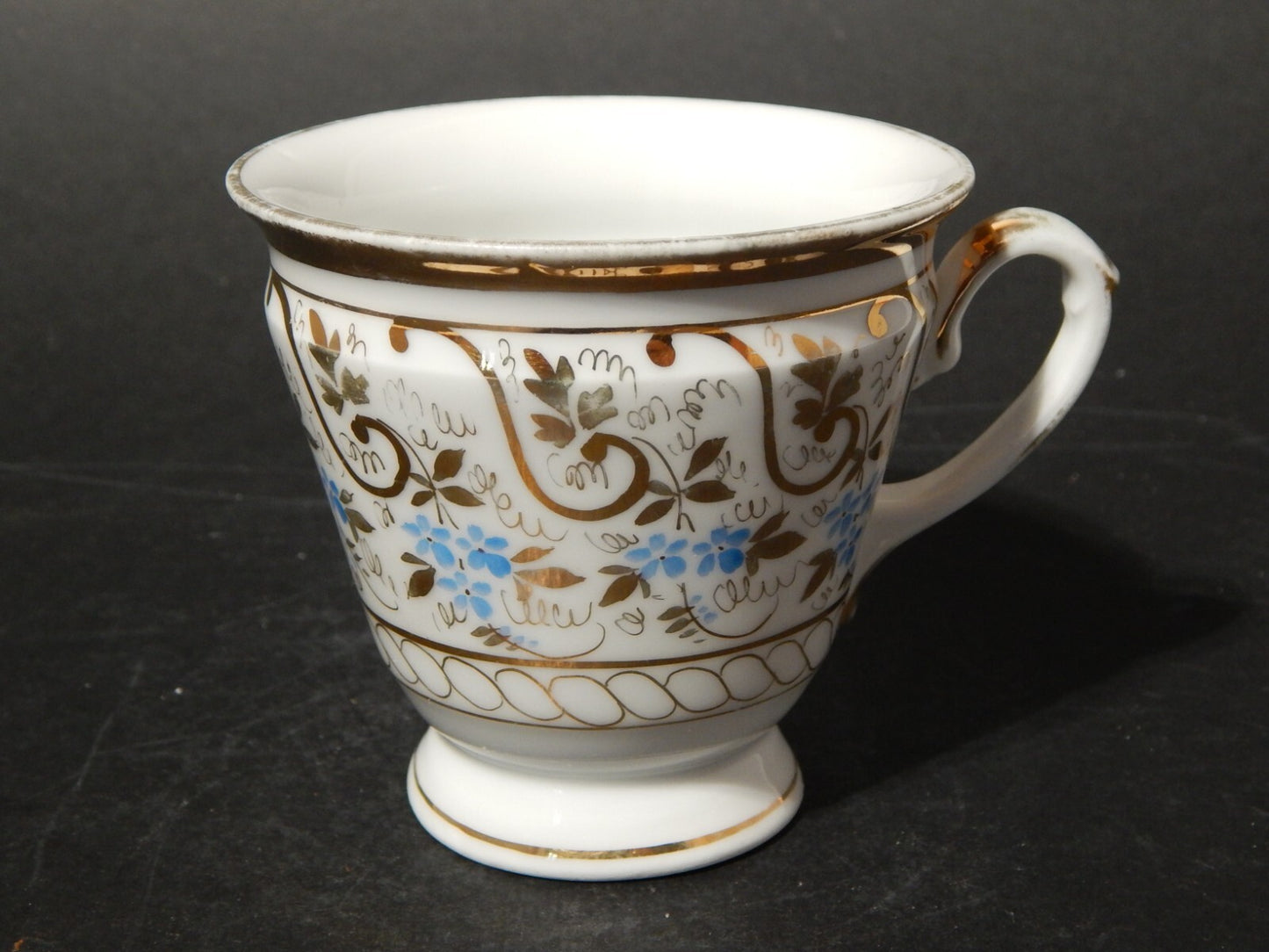 ANTICA TAZZA IMPERO PORCELLANA VECCHIO PARIGI DIPINTA PRIMO 800 ORO ZECCHINO