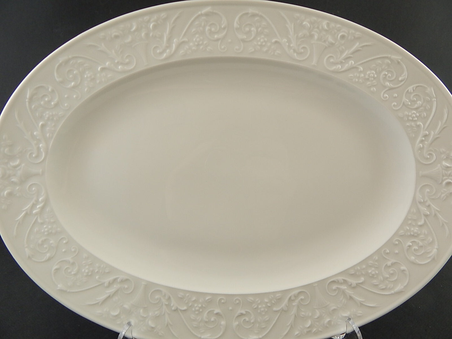 VASSOIO PIATTO OVALE LIMOGES RAYNAUD PORCELLANA BIANCA MODELLO WASHINGTON A303