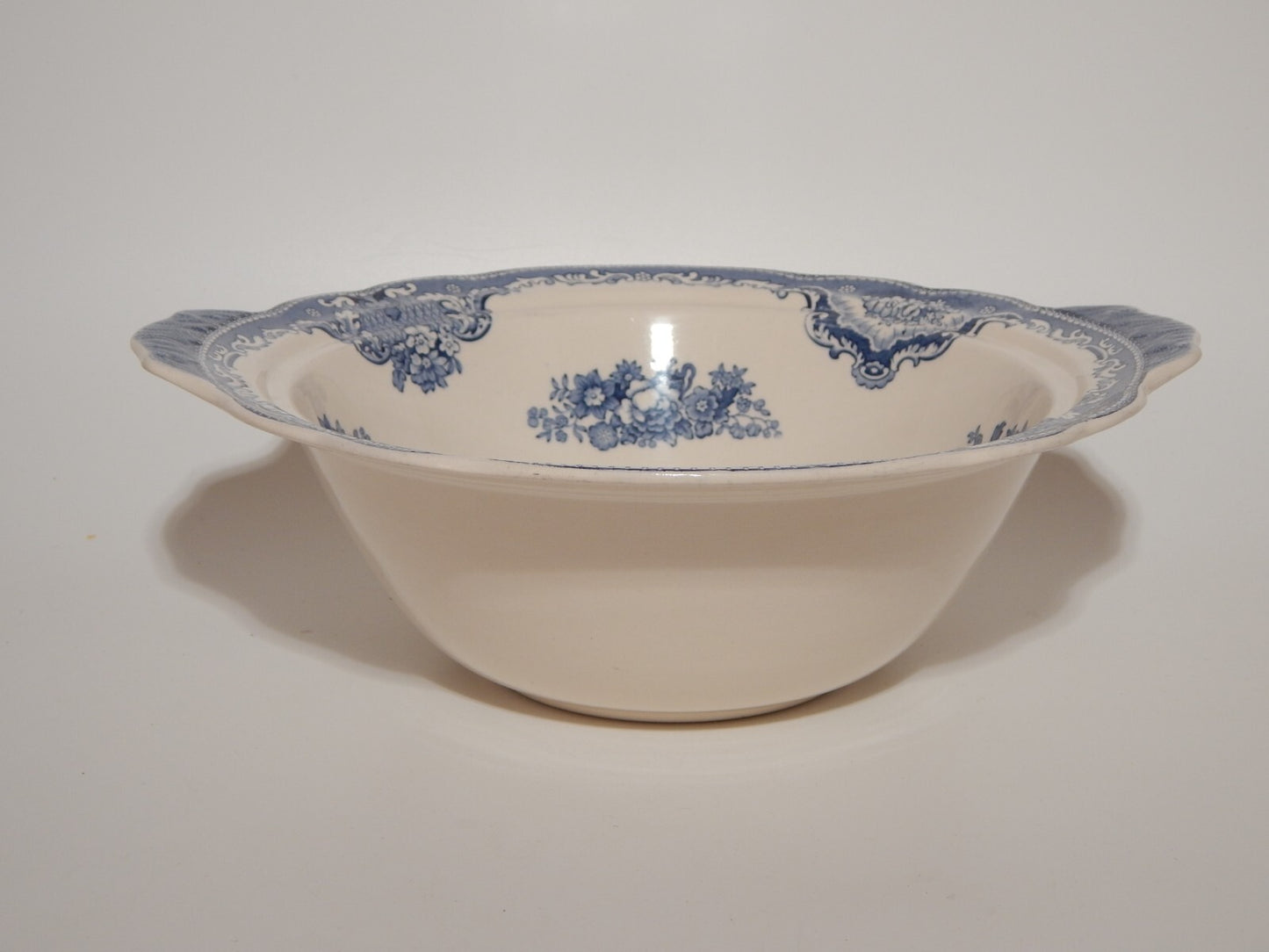 VINTAGE JOHNSON BROS OLD BRITAIN CASTLE BLU INSALATIERA FRUTTIERA PORCELLANA