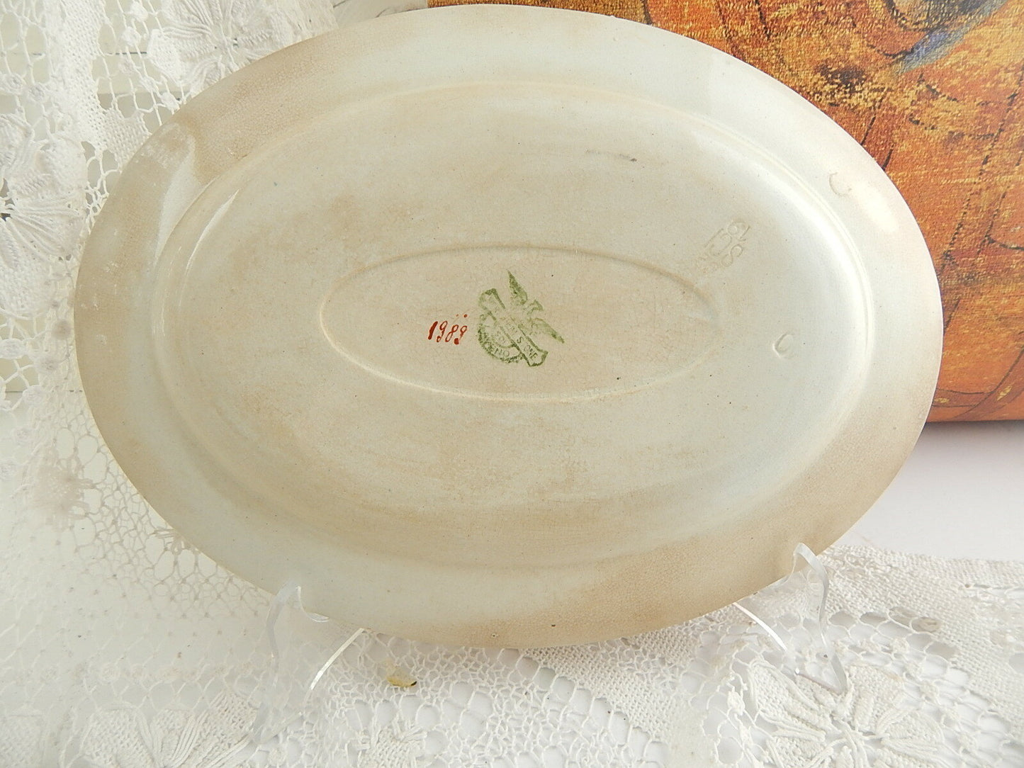 ANTICO ART NOUVEAU VASSOIO RAVIERA SOCIETÀ CERAMICA ITALIANA LAVENO I GIRASOLI #