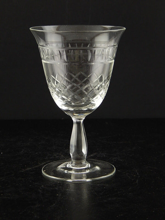 ANTICO ART DECO BICCHIERE CALICE CRISTALLO MOLATO 14,5 CM ALTEZZA