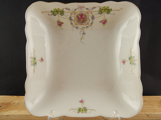 ANTICA CIOTOLA QUADRATA LIBERTY PORCELLANA CARL TIELSCH ALTWASSER SILESIA 1900