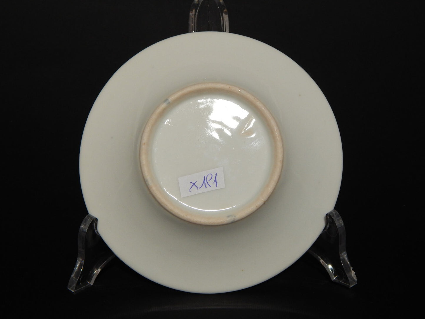 ANTICA PREZIOSA TAZZA PORCELLANA BIANCA E ORO IMPERO GINORI DOCCIA META' 800