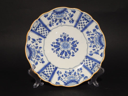 ANTICO PREZIOSO PIATTO CERAMICA DELFT FINE 800 DECORO DIPINTO FLOREALE #1709