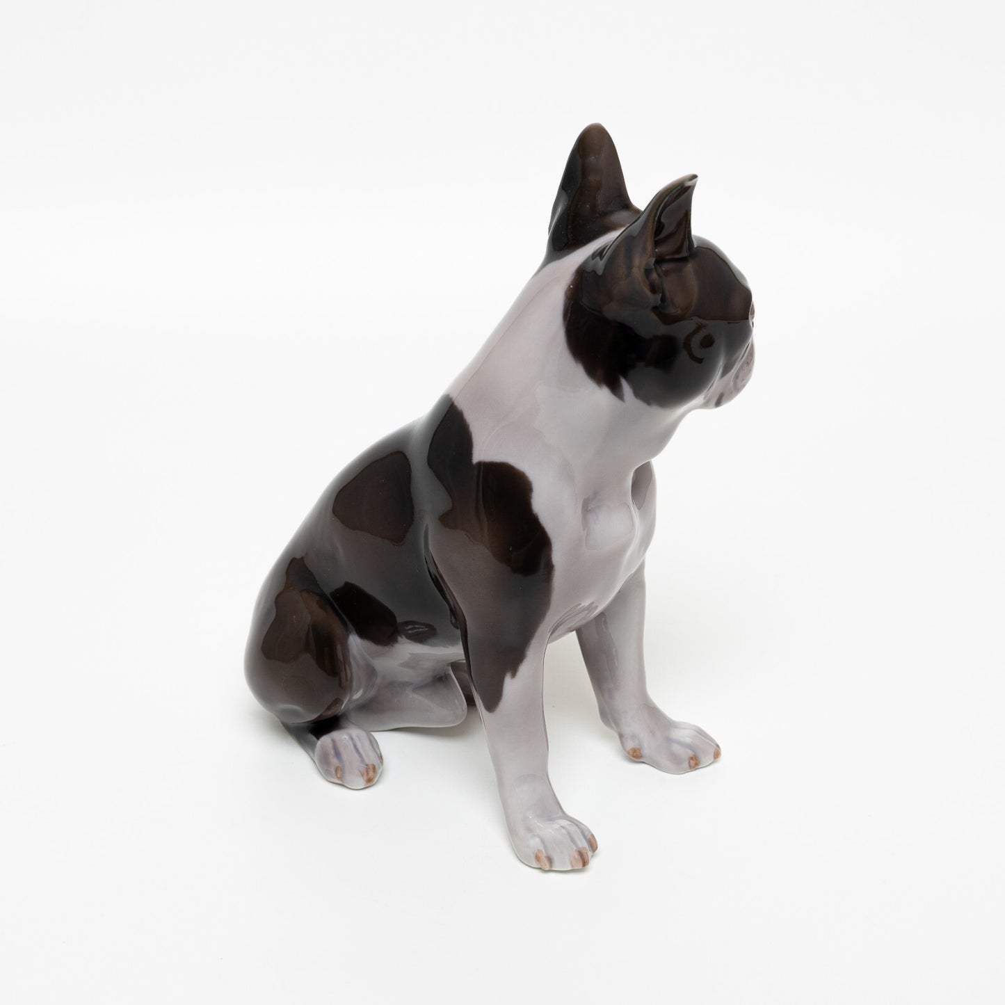 RARA STATUINA PORCELLANA ROYAL COPENHAGEN BING&GRONDAHL "Boston Terrier" 2330