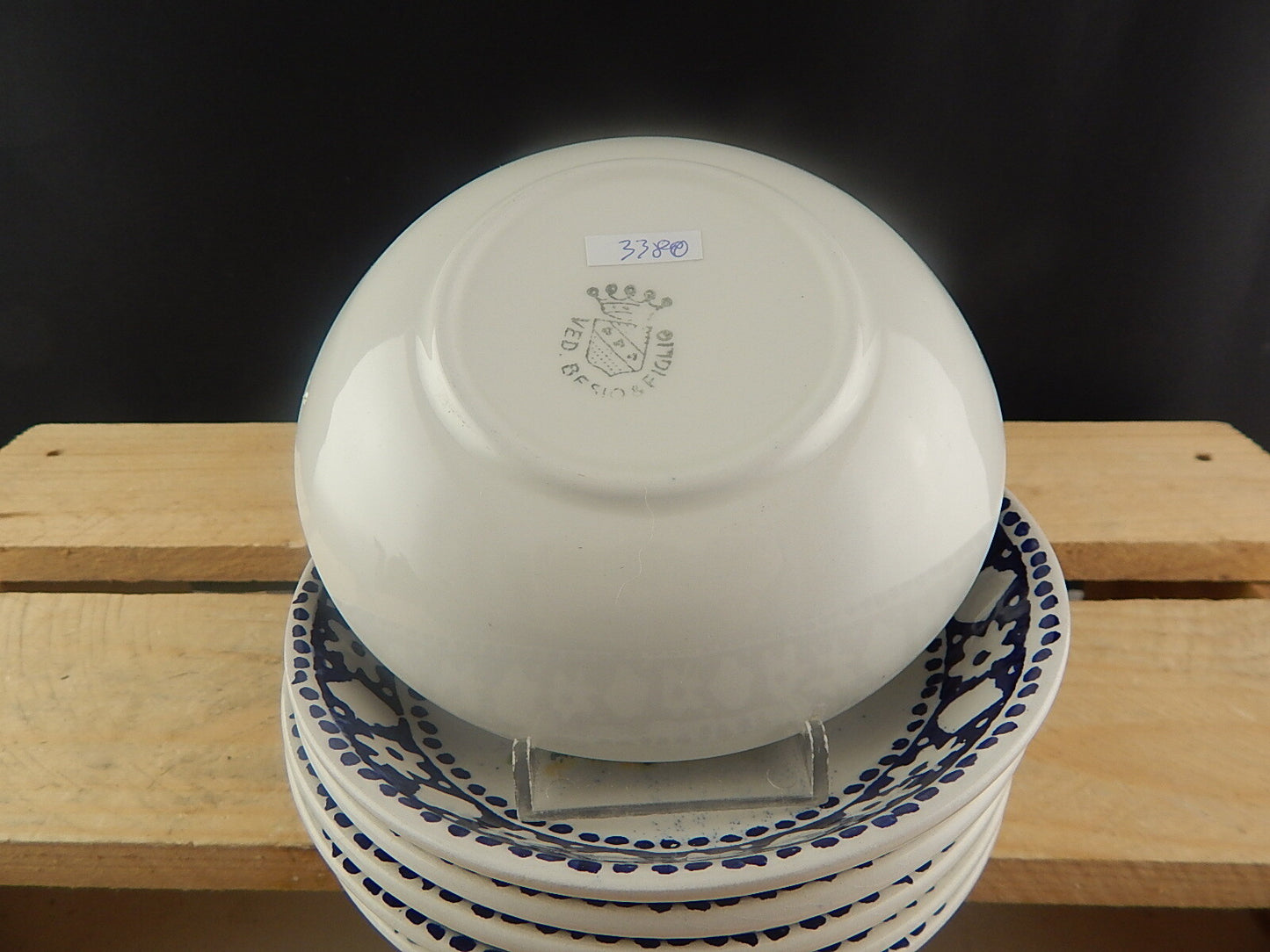 VINTAGE CIOTOLA GELATO CEREALI CERAMICA VEDOVA BESIO & FIGLIO MONDOVI' GALLO