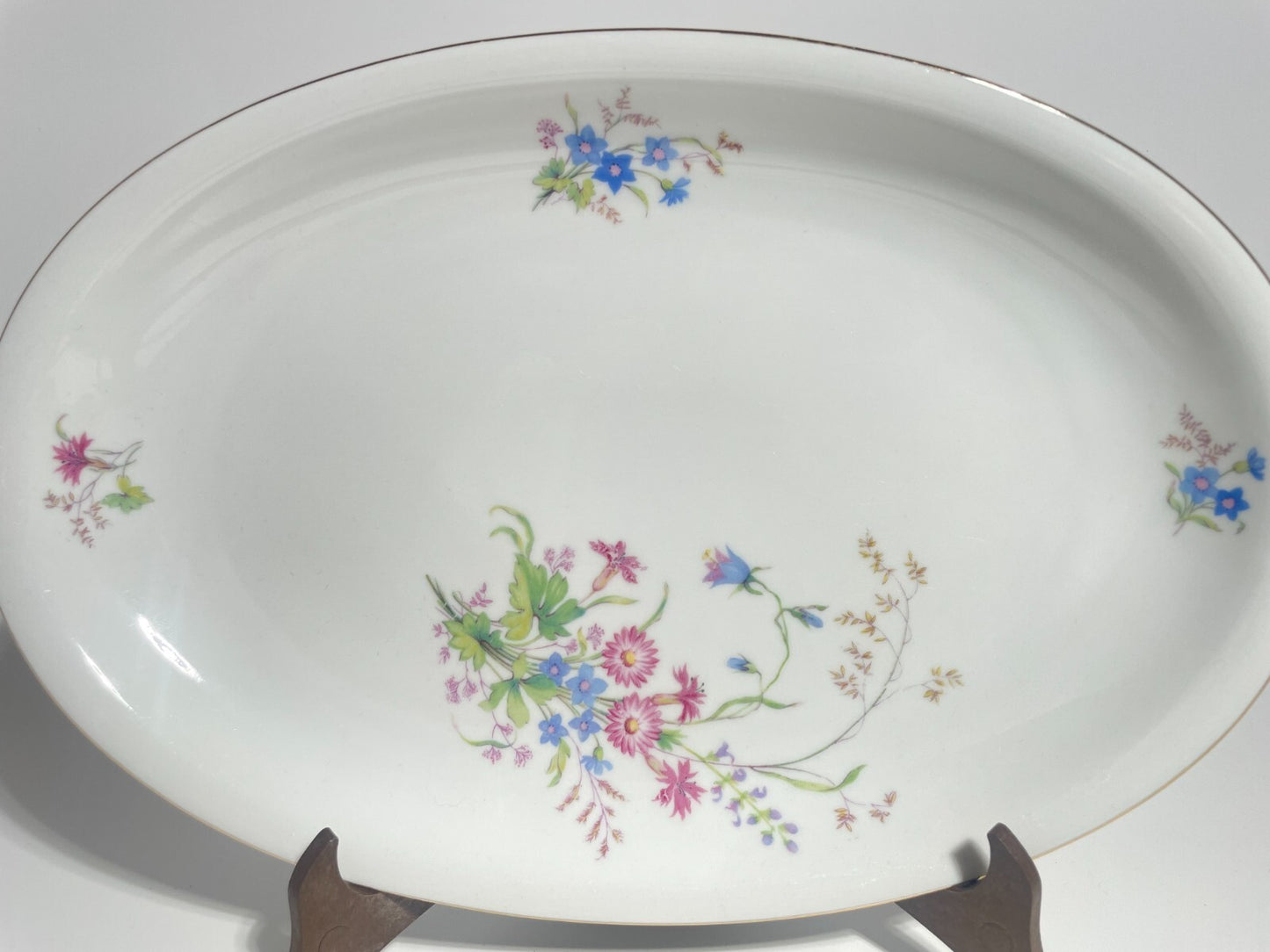 VINTAGE VASSOIO PIATTO OVALE PORCELLANA SELTMANN WEIDEN DISEGNO INGRID