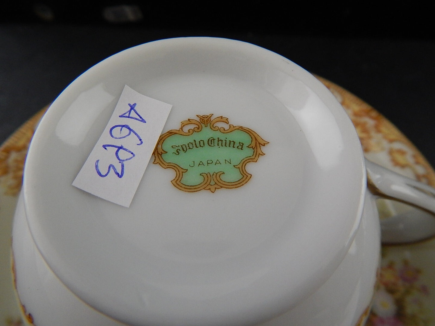 VINTAGE PREZIOSO TRIO PORCELLANA TAZZA TÈ SVOTO CHINA JAPAN