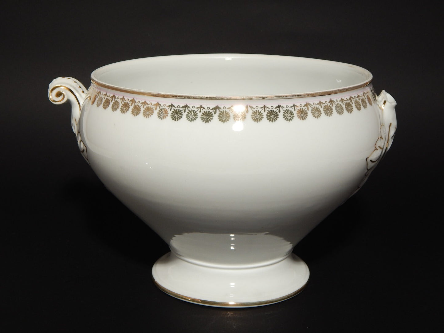 ANTICA RARA ZUPPIERA CENTROTAVOLA PORCELLANA GINORI LIBERTY DIFETTO