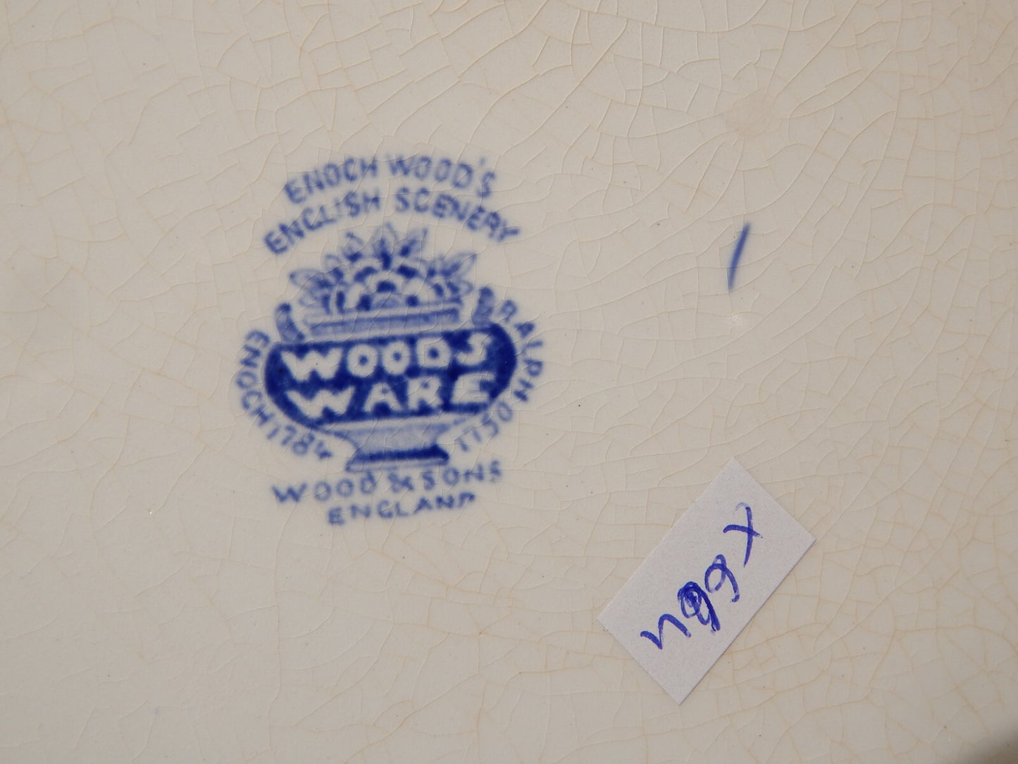 VINTAGE ENOCH WOOD'S ENGLISH SCENERY WOOD&SONS PIATTO SEMI PORCELLANA #664