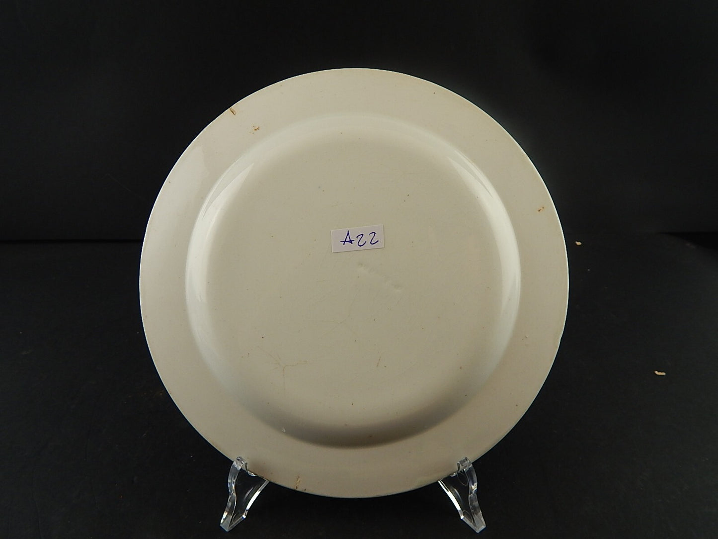 ANTICO PIATTO SEMI PORCELLANA RICHARD MILANO DECORO FERRARA META' 800 #A22