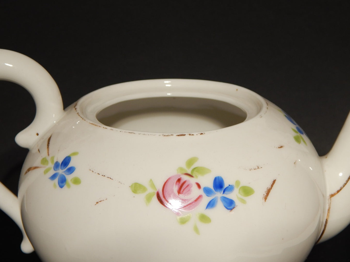 ANTICA GRANDE PREZIOSA TEIERA PORCELLANA VECCHIO PARIGI FINE 1800 SECONDO IMPERO