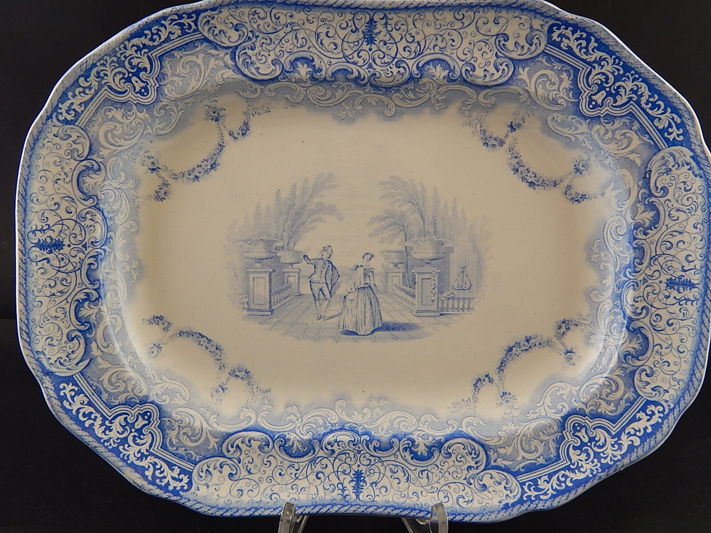 COPELAND & GARRETT 1844 ANTICO PREZIOSO VASSOIO CERAMICA LOUIS QUATORZE ##