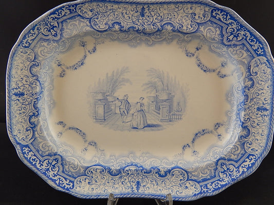 COPELAND & GARRETT 1844 ANTICO PREZIOSO VASSOIO CERAMICA LOUIS QUATORZE ##