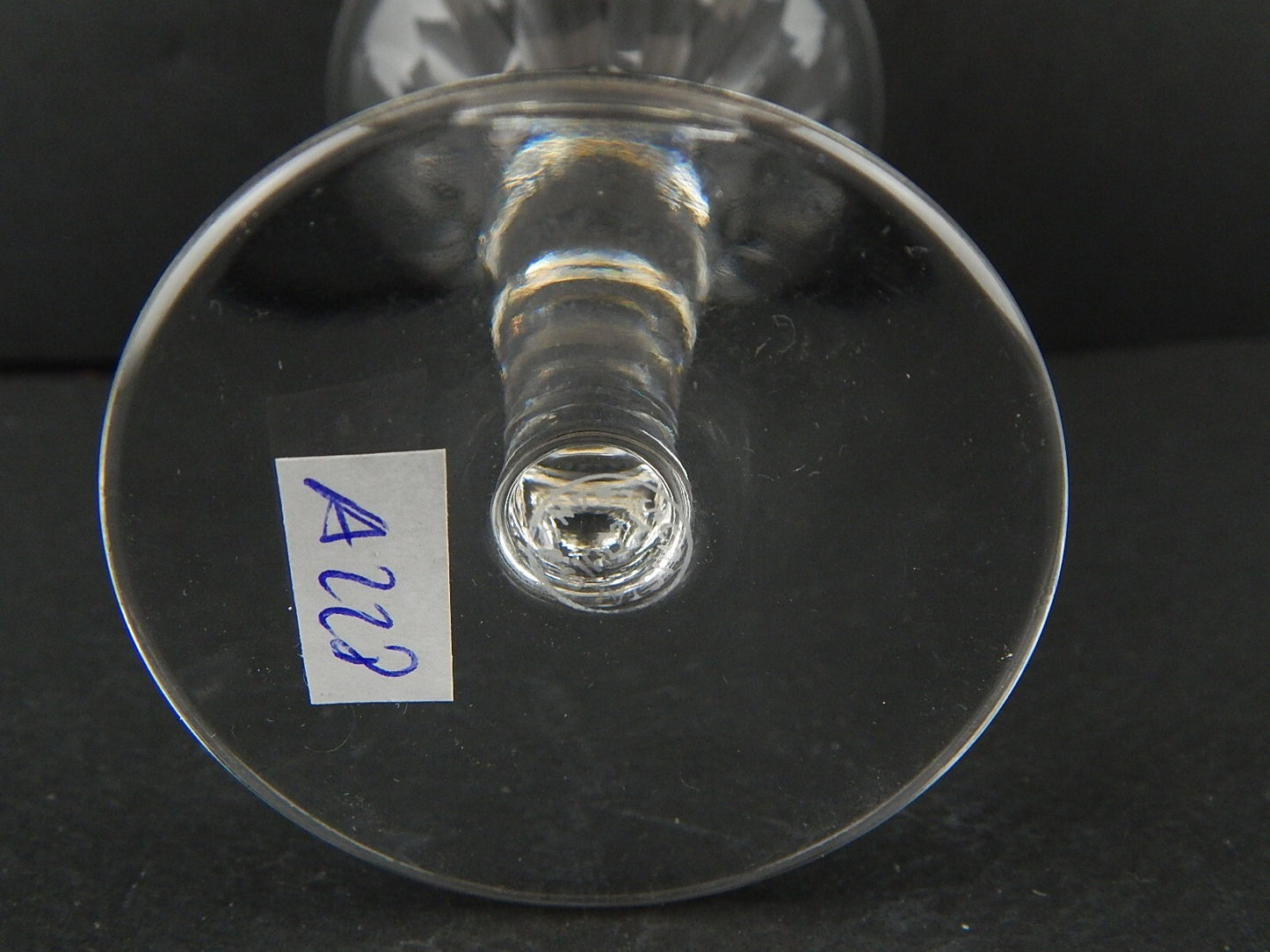 ANTICO BICCHIERE CALICE VINO BIANCO CRISTALLO MOLATO CRISTALLERIA SAINT LOUIS