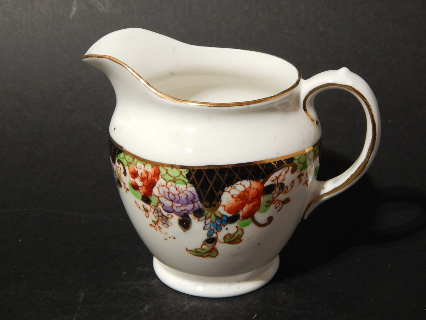 ANTICA LATTIERA BRICCO PORCELLANA INGLESE DELPHINE CROWN CHINA FINE 800