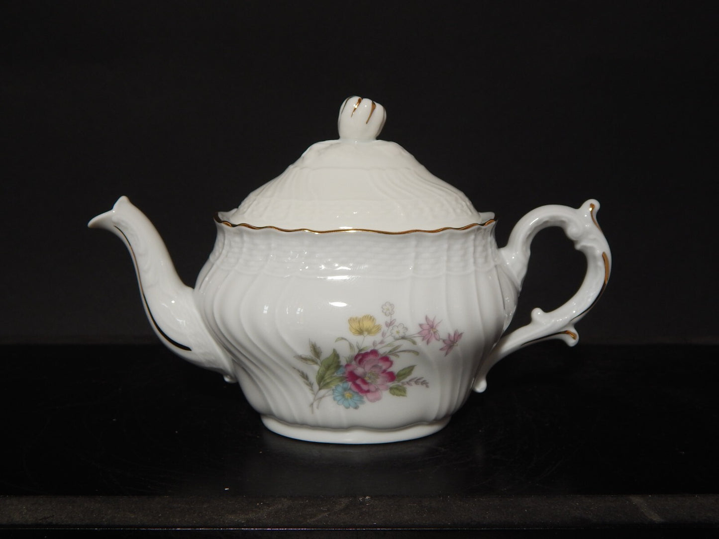 PREZIOSA RICHARD GINORI PICCOLA TEIERA PORCELLANA MODELLO VECCHIO GINORI FIORI