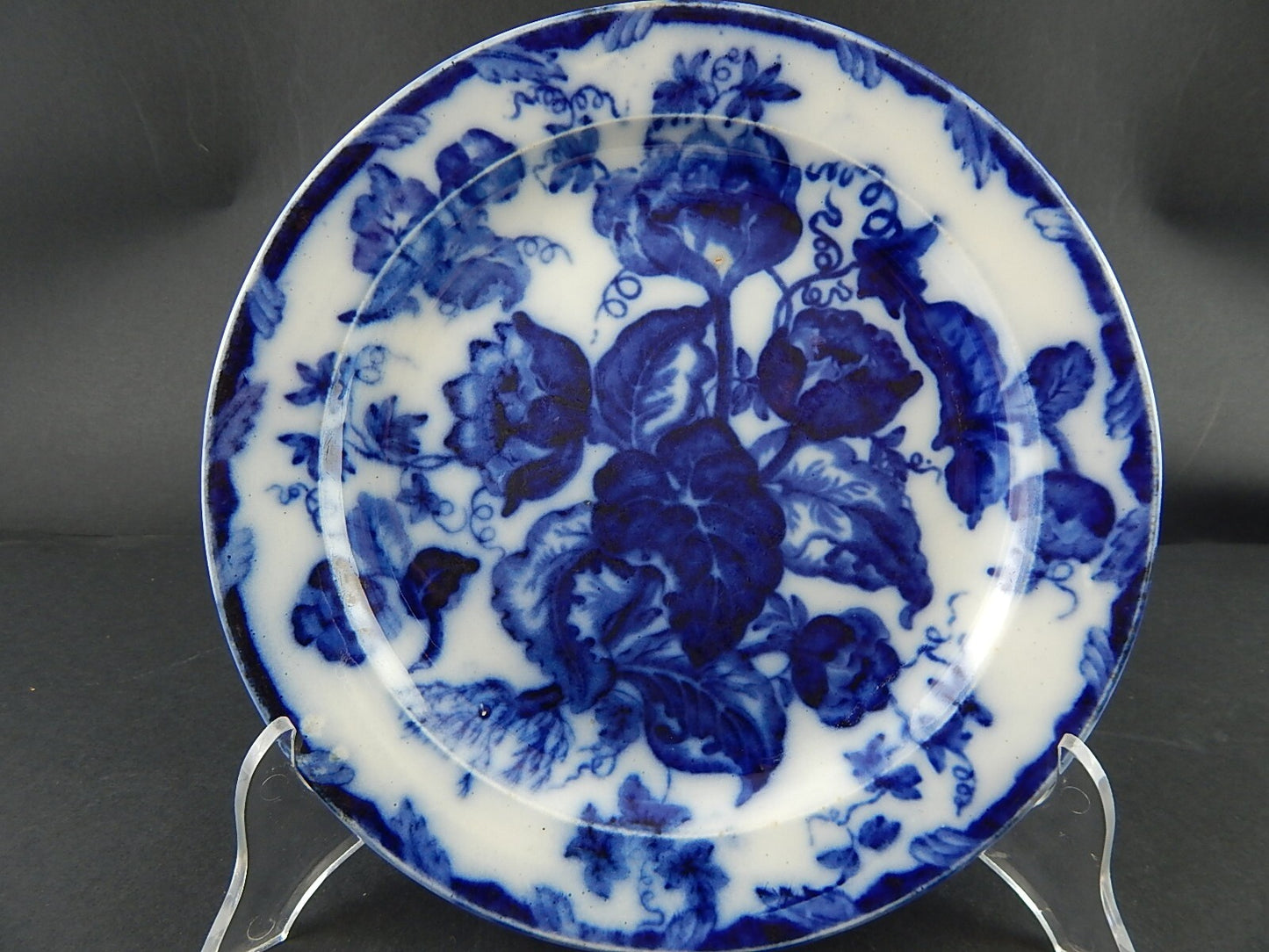 ANTICO PIATTO NINFEE CERAMICA RICHARD MILANO FINE 800 FLOW BLUE WATER NYMPH A778