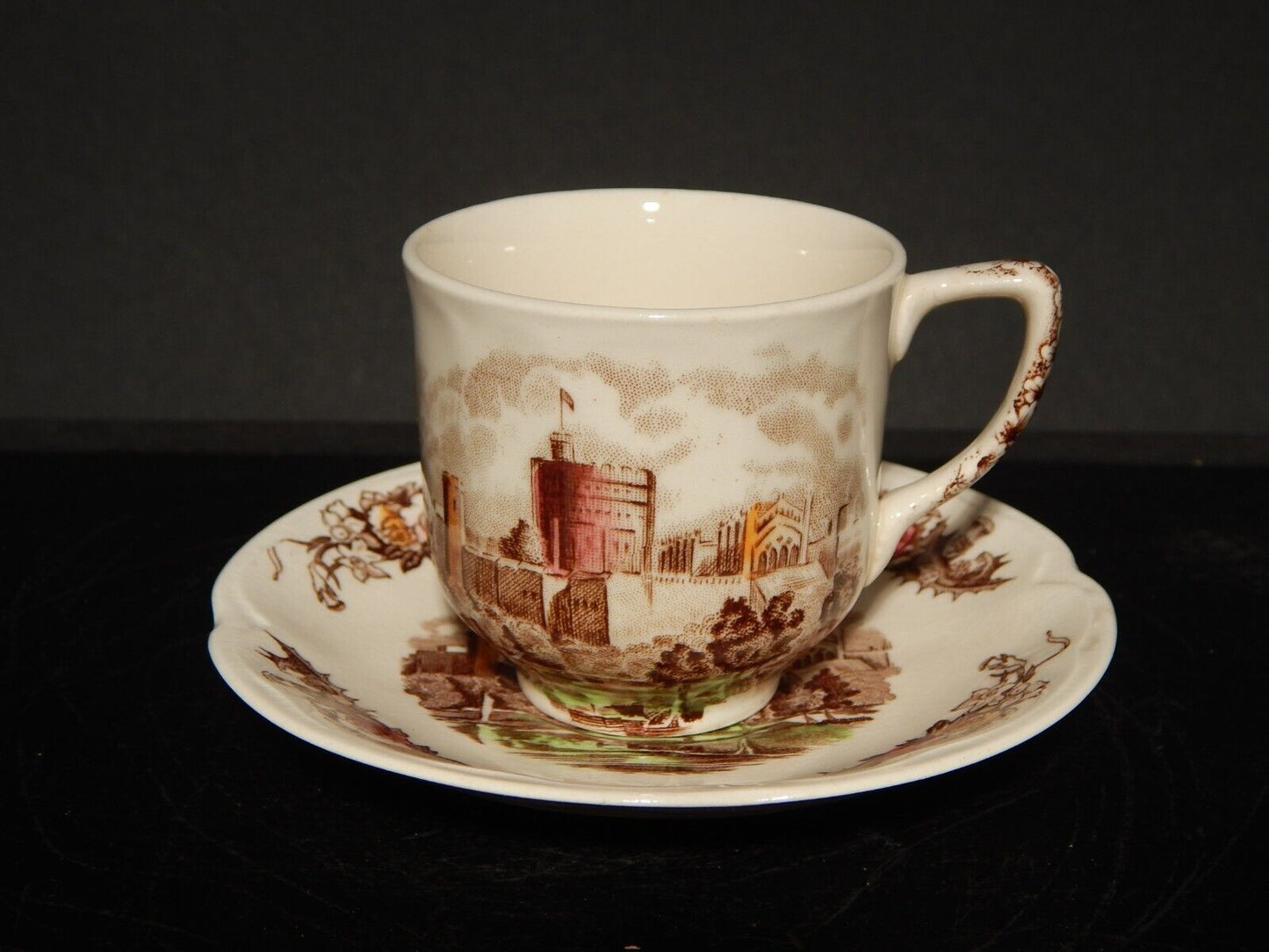 RETRO' TAZZINA CAFFE' PORCELLANA JOHNSON BROS ROYAL HOMES OF BRITAIN HADDON HALL