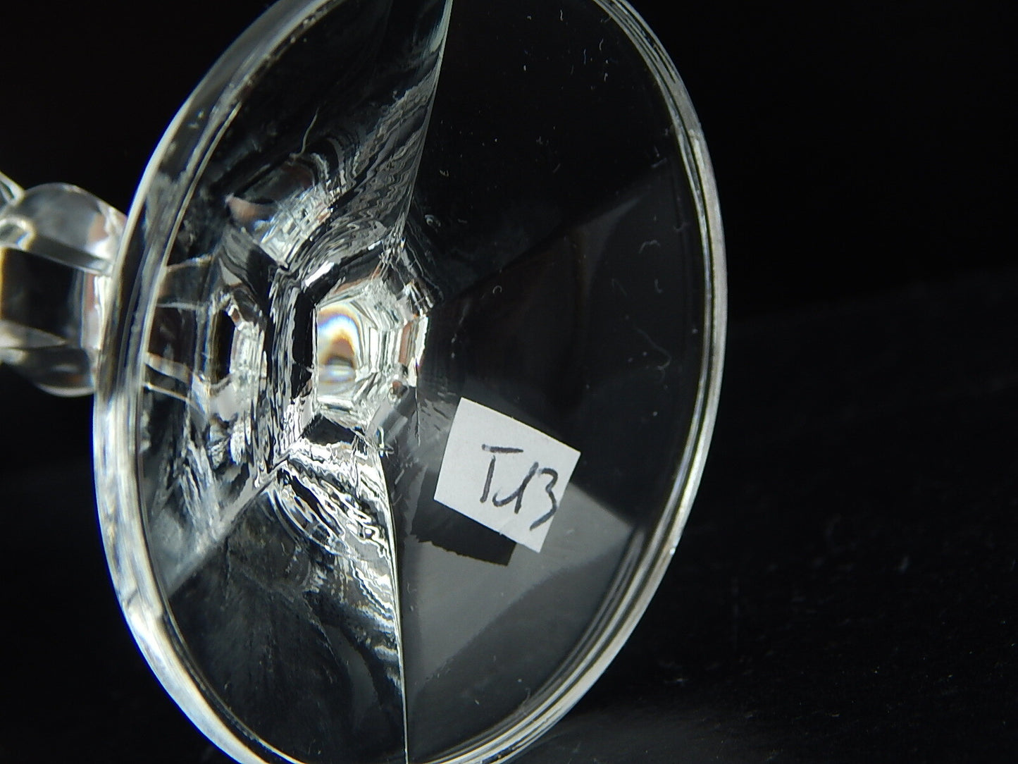 VINTAGE BICCHIERE CALICE FLÛTE CRISTALLO BOEMIA PROFILO ORO ZECCHINO