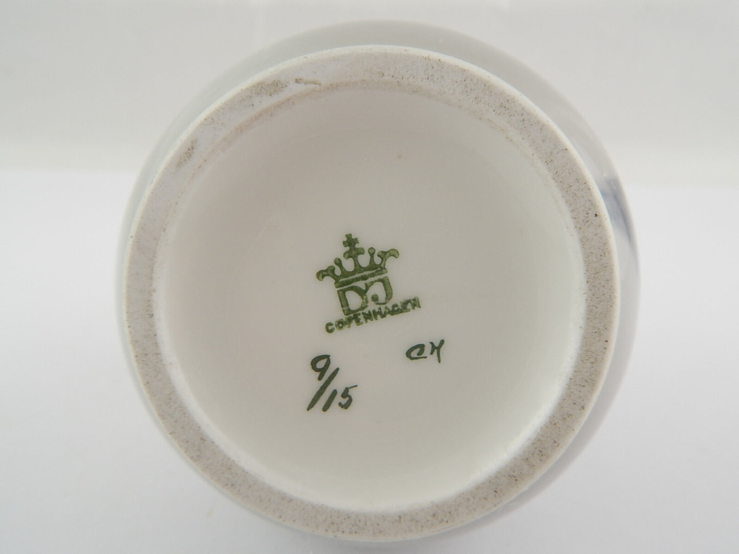 ANTICO MUSEO VASO PORCELLANA COPENHAGEN DAHL JENSEN VIOLA PENSIERO DIPINTO MANO