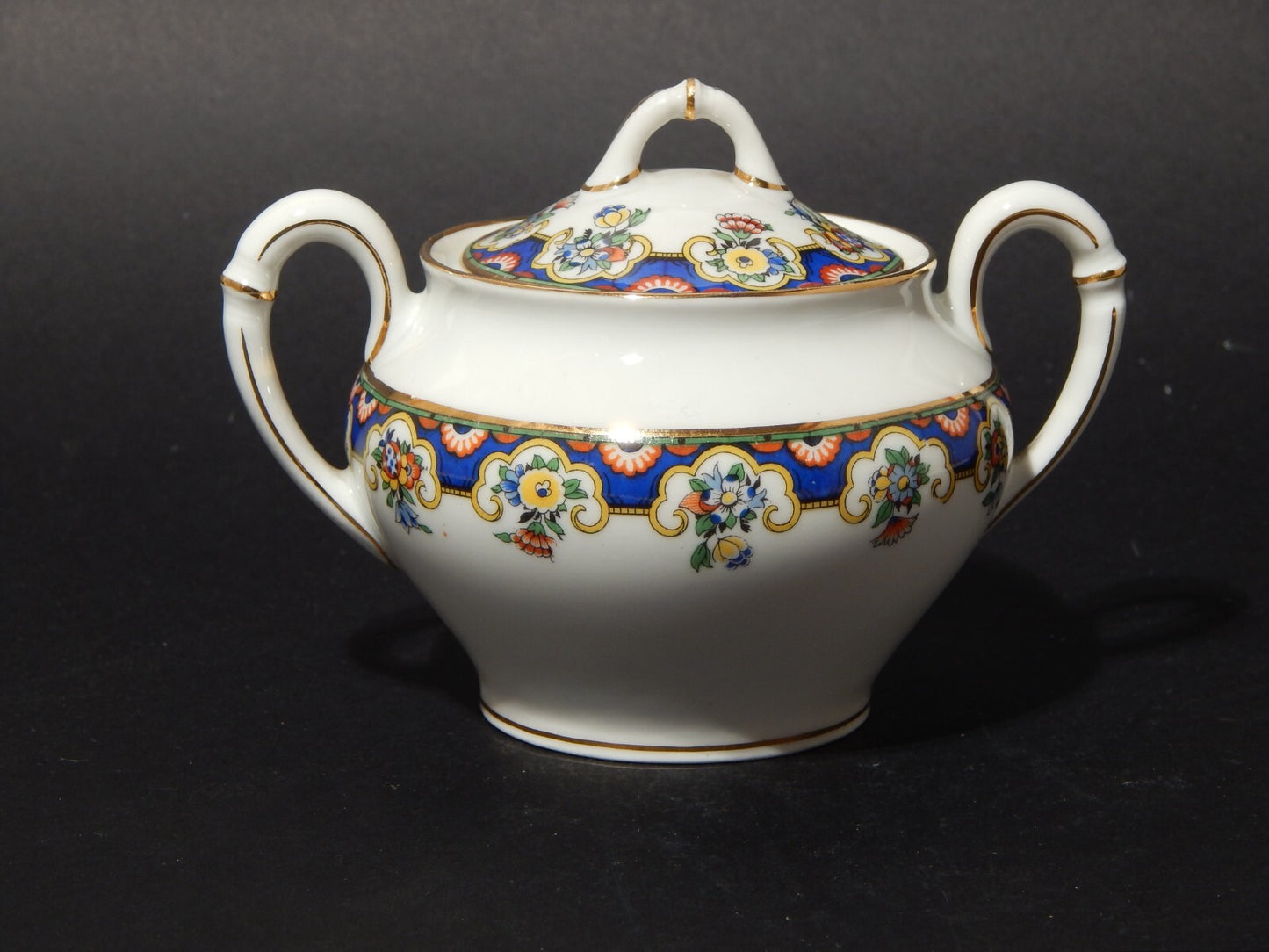 ANTICO SERVIZIO TE' PORCELLANA RICHARD GINORI CARTIGLIO PITTORIA DI DOCCIA