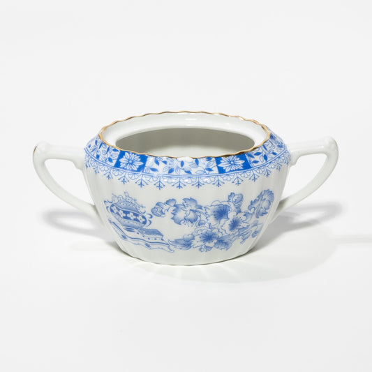 ANTICA ZUCCHERIERA SENZA COPERCHIO PORCELLANA BAVARIA SELTMANN WEIDEN BLAU CHINA