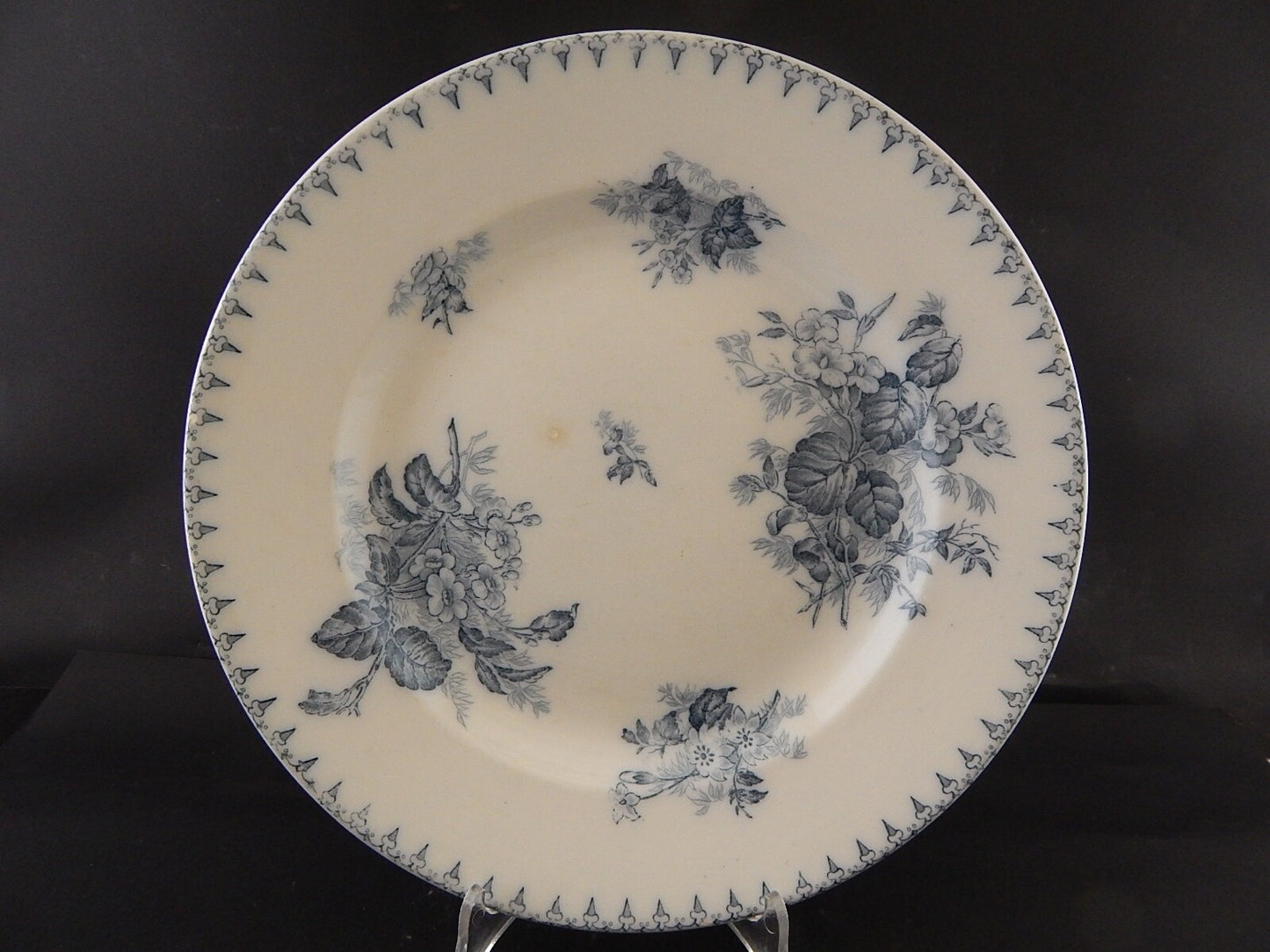 ANTICO 800 PIATTO CM 33 CERAMICA SARREGUEMINES U&C COLLEZIONE FLORE ART NOUVEAU