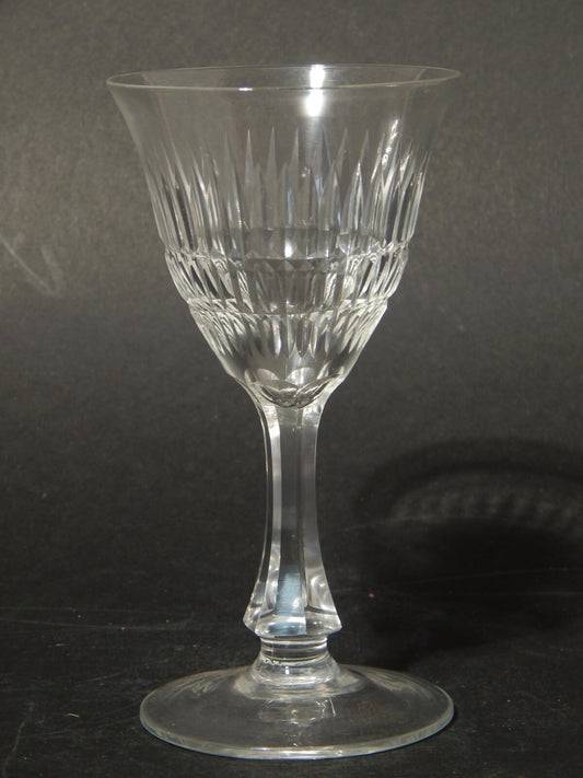 ANTICO ART DECO ELEGANTE SERVIZIO 18 BICCHIERI CALICI VETRO MOLATO