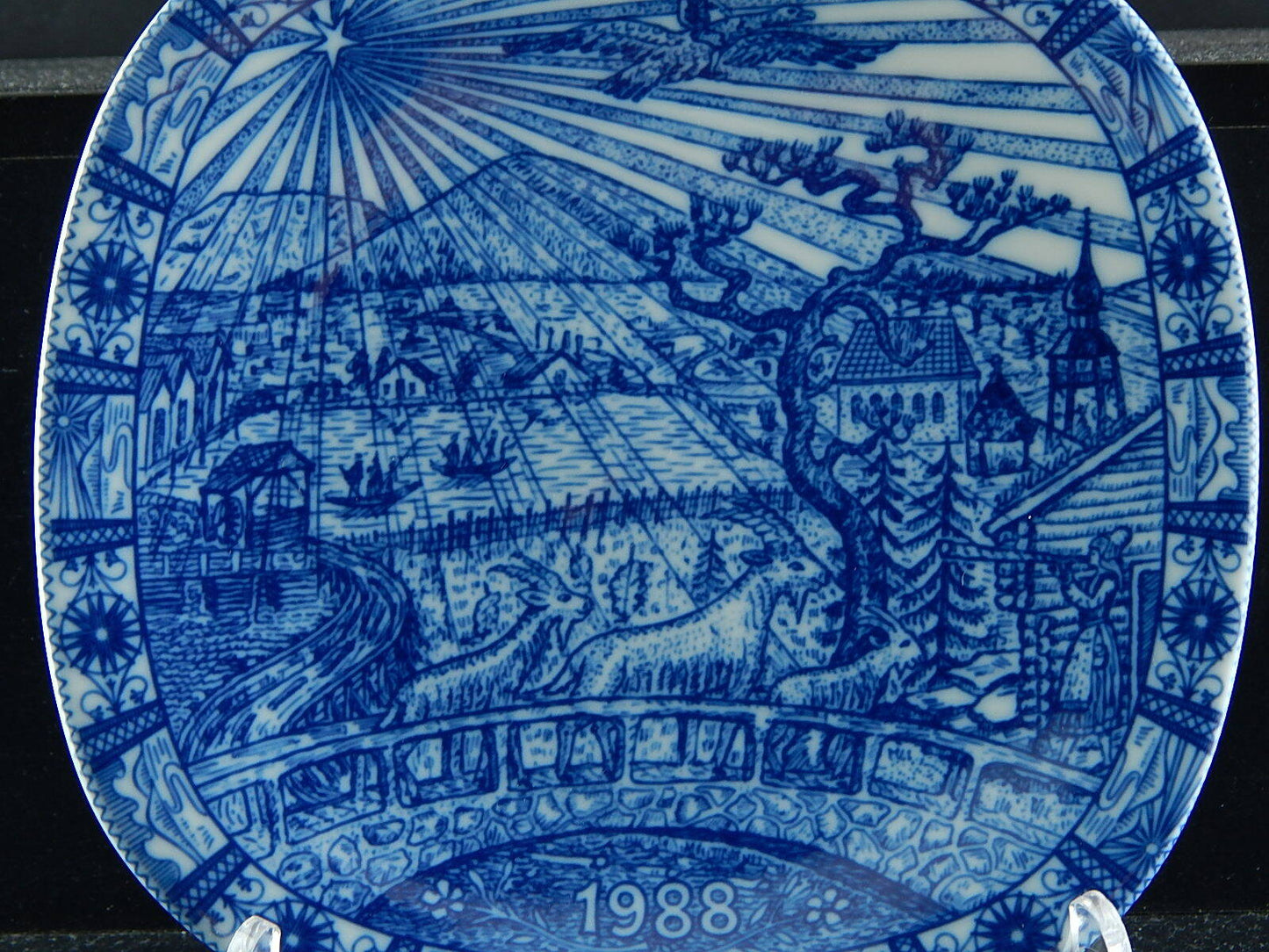 RORSTRAND PIATTO PORCELLANA NATALE 1988 PORCELAIN CHRISTMAS PLATE COLLEZIONE NEW