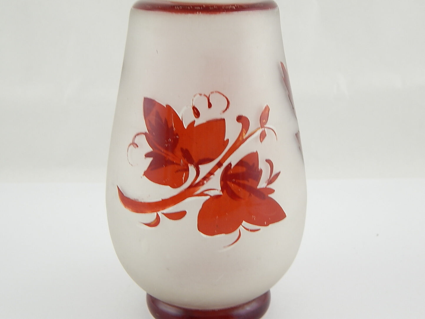 ANTICO RARO PREZIOSO VASO VETRO DA FORNACE INCISO INIZIO 1800 BIEDERMEIER IMPERO