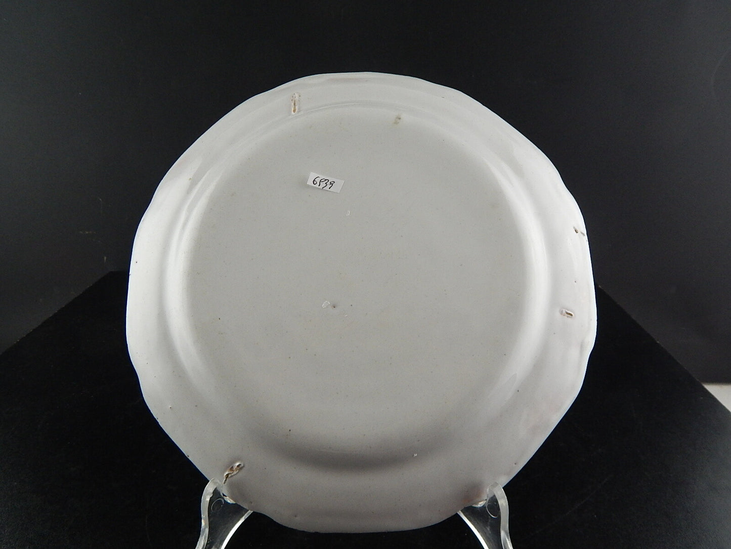 ANTICO 800 PIATTO CERAMICA MAIOLICA FIORI DIPINTI POLICROMI COLLEZIONE #6939