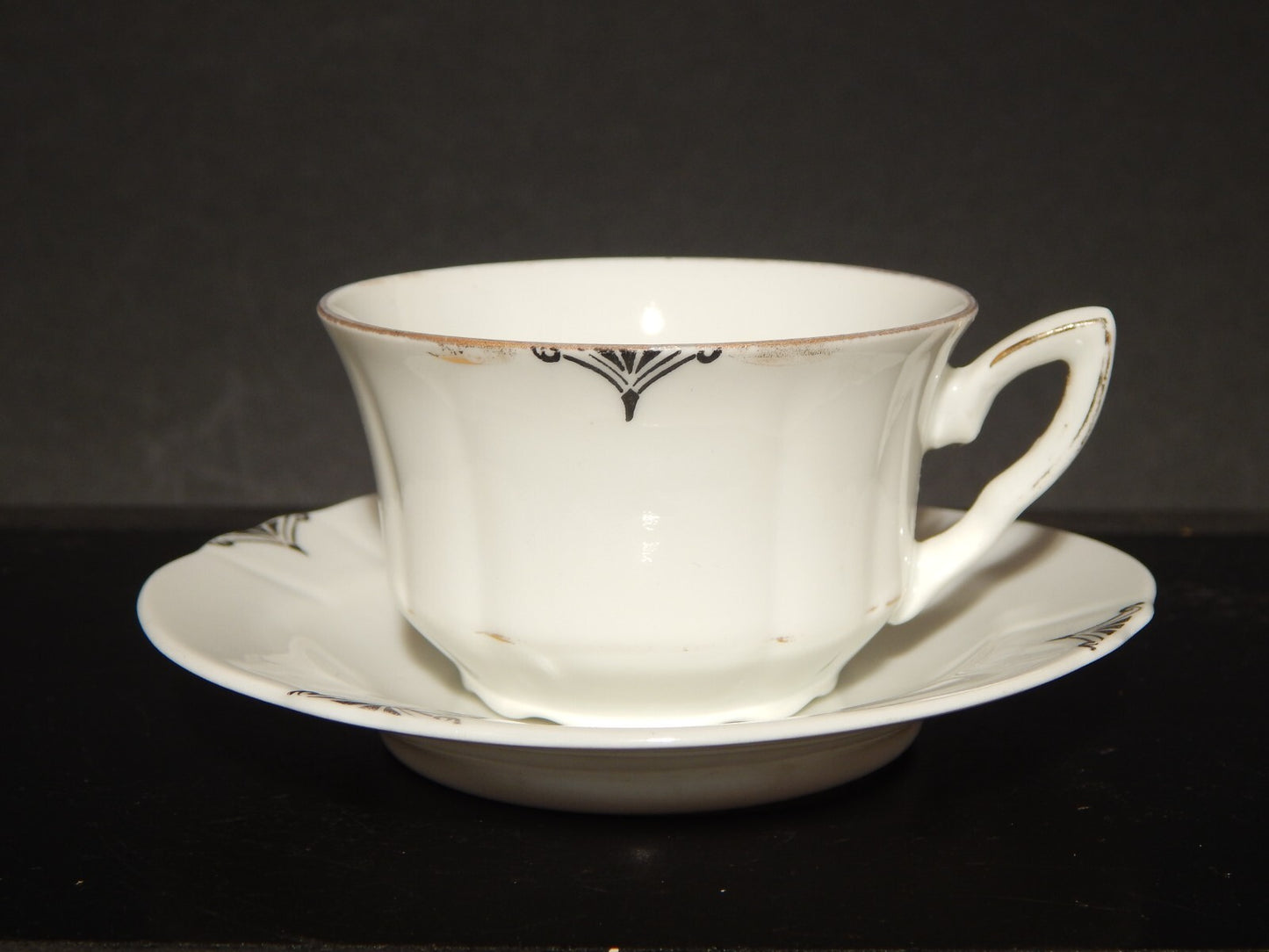 ANTICA TAZZINA CAFFE' PORCELLANA BIANCA E ARGENTO WINTERLING BAVARIA