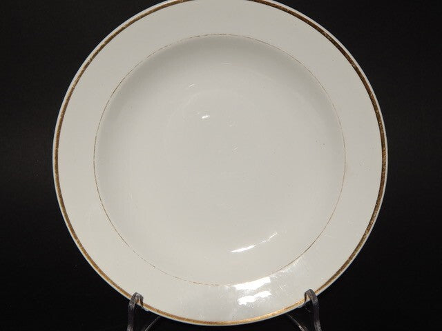 ANTICO SERVIZIO 18 PIATTI CERAMICA RICHARD MILANO FINE 800 BIANCO E ORO IMPERO