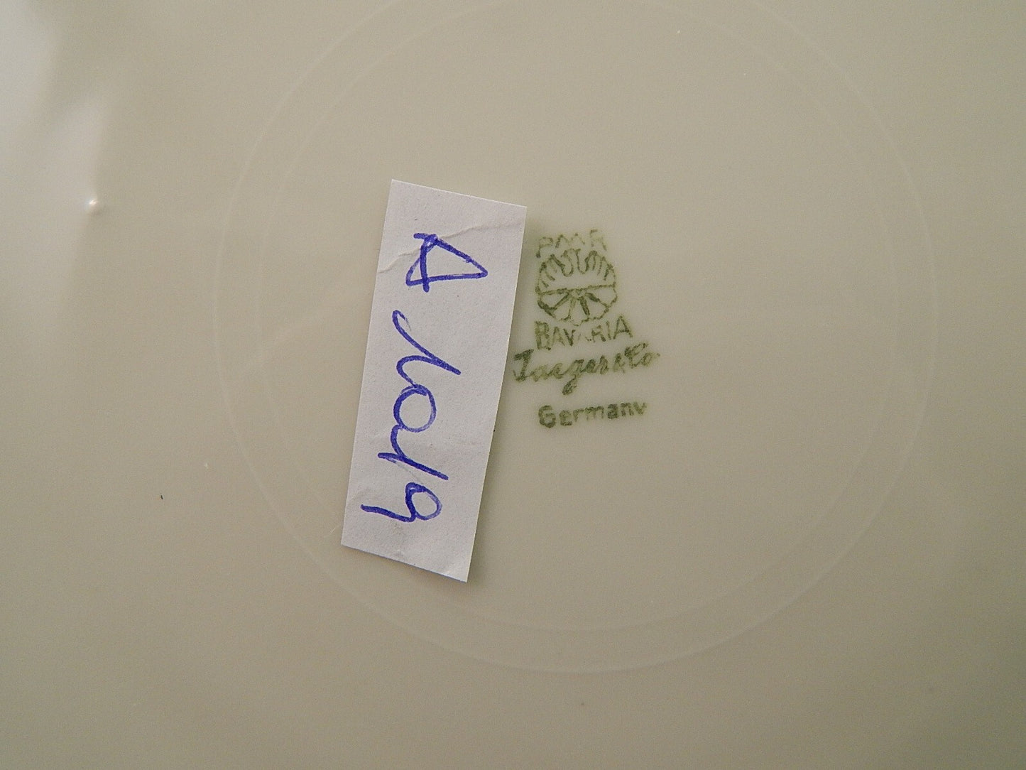 ANTICO RARO PIATTO PIANO STILE IMPERO PORCELLANA JAEGER&CO BAVARIA