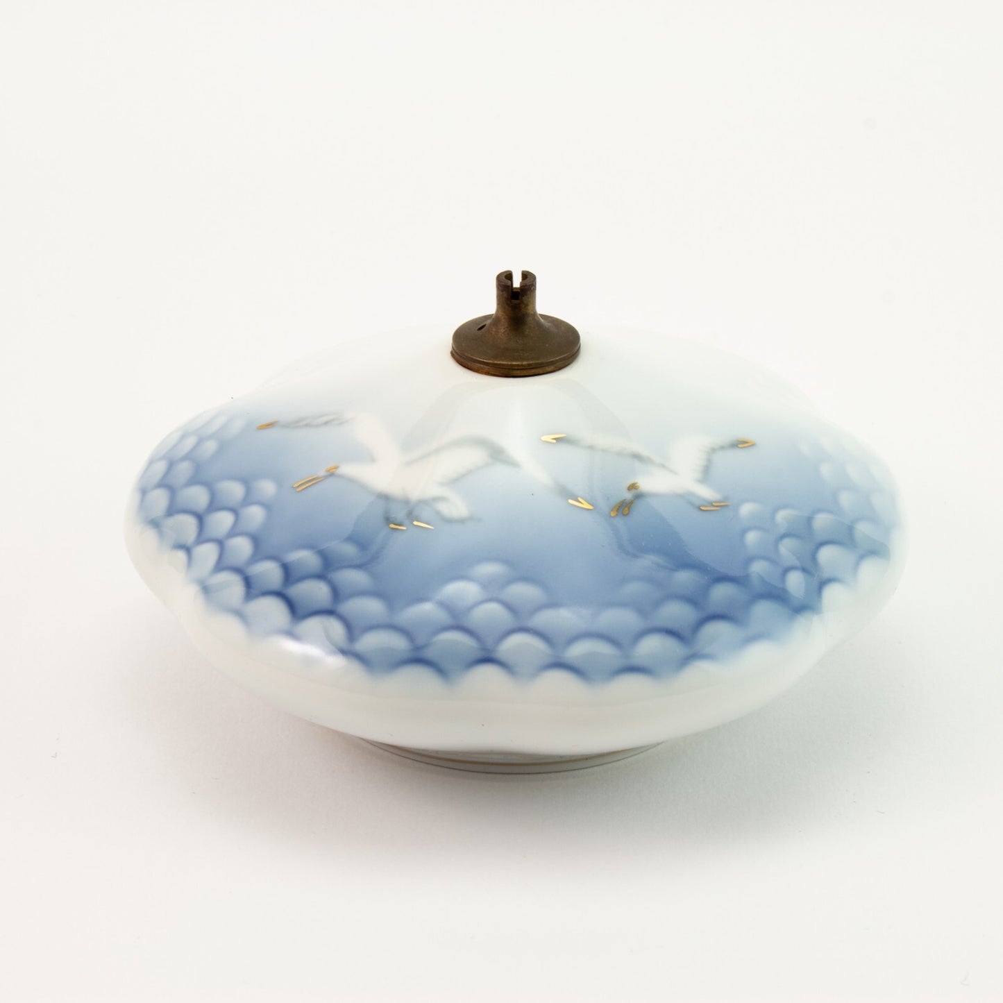 LAMPADA AD OLIO PORCELLANA E ORO ZECCHINO GABBIANI COPENHAGEN BING&GRONDAHL 373