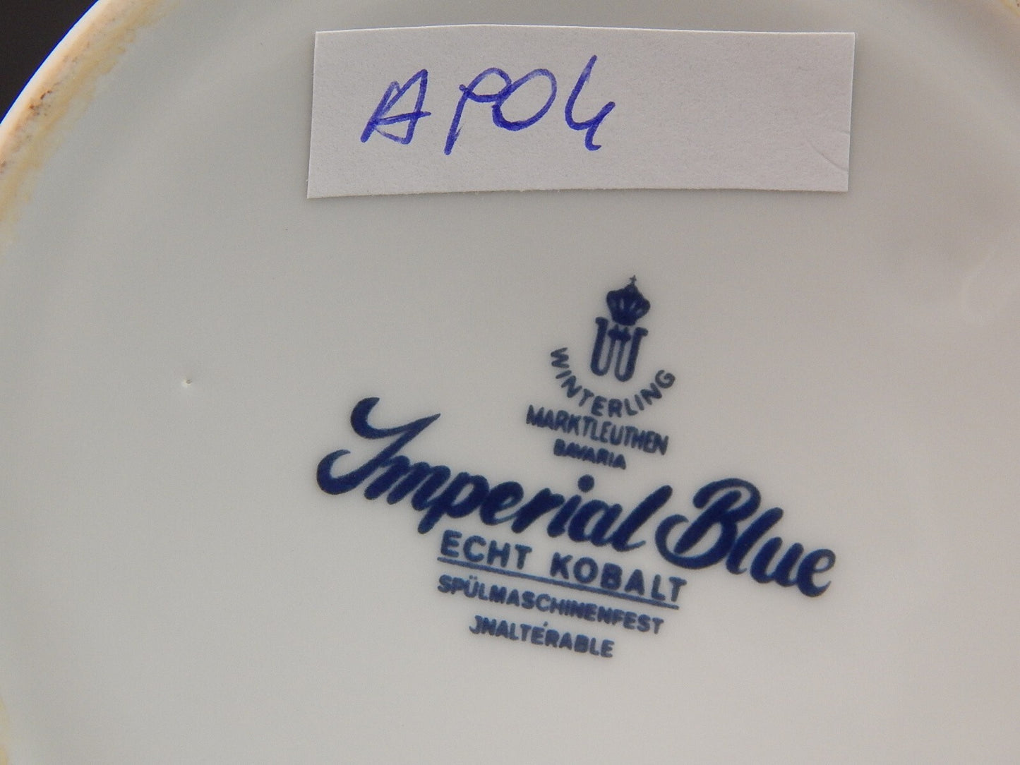 ANTICA PREZIOSA CAFFETTIERA PORCELLANA WINTERLING BAVARIA IMPERIAL BLUE