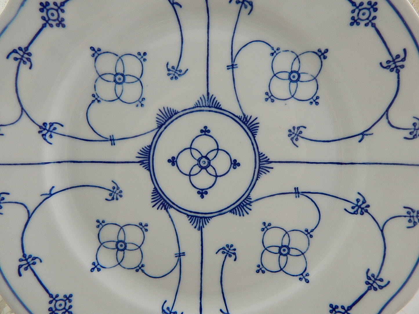 ANTICO RARO PIATTO PIANO PORCELLANA BLUE FLUTED WINTERLING BAVARIA DIFETTO #