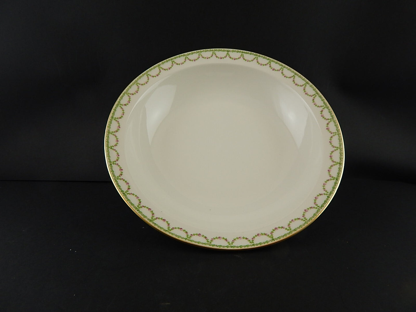 ANTICA INSALATIERA CIOTOLA PORCELLANA LIBERTY GDA LIMOGES GHIRLANDE DI ROSE