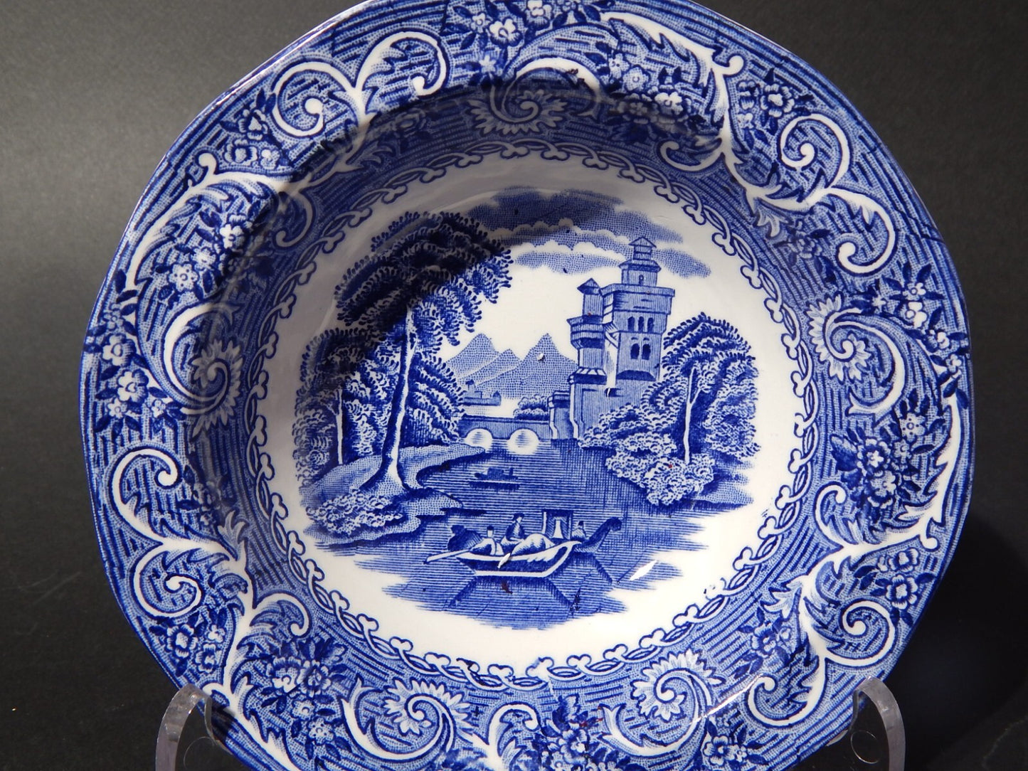 ANTICA CIOTOLA SEMI PORCELLANA POTTERY RIVER SCENES IRON STAFFORDSHIRE