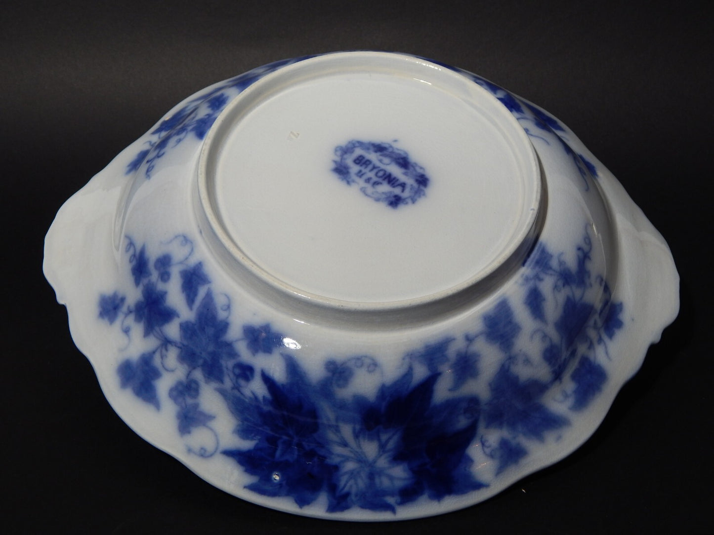 ANTICO CENTROTAVOLA FRUTTIERA SARREGUEMINES U&C BRYONIA CERAMICA ART NOUVEAU 800