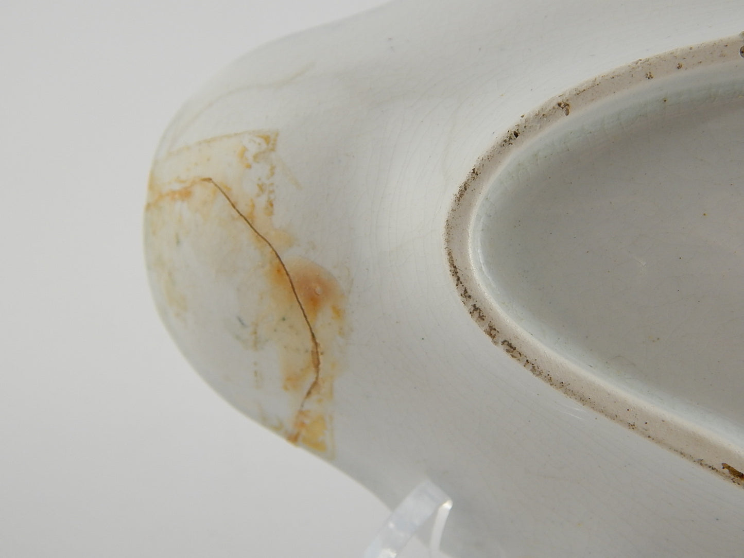 ANTICA RAVIERA VASSOIO CERAMICA PORCELLANA INGLESE XIX SEC. DECORO URBINO