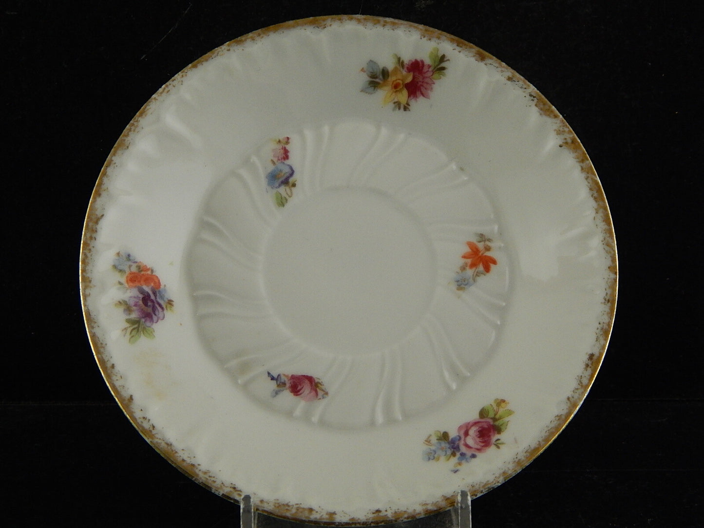 ANTICO SET TAZZA E PIATTO PORCELLANA LIMOGES ART NOUVEAU LIBERTY DIPINTA MANO