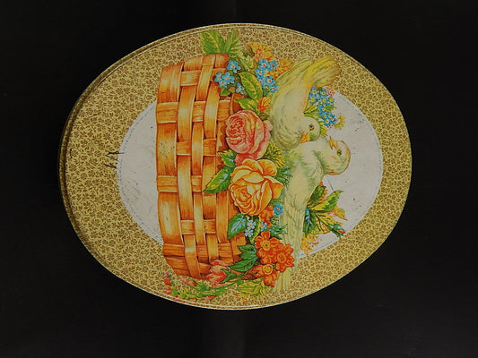 PUBBLICITARIO VINTAGE SCATOLA LATTA COLOMBA BATTISTERO PARMA ITALY