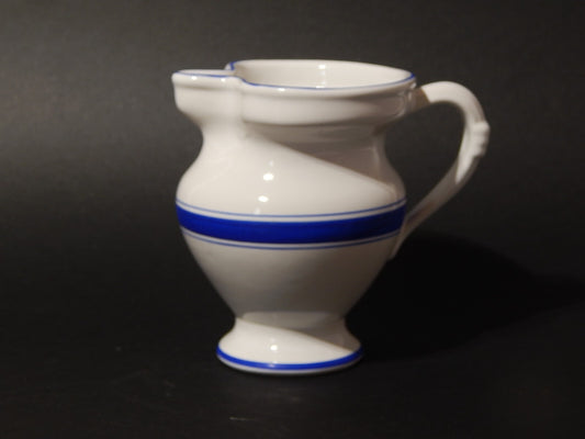 ANTICA CARAFFA BROCCA CERAMICA BIANCA E BLU REVELLI LAVENO